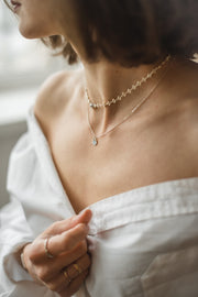 Layered stainless steel necklace